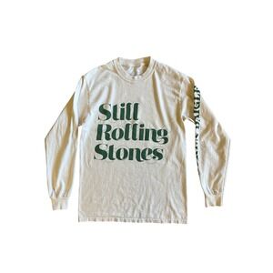 Lauren Daigle Still Rolling Stones Long Sleeve Shirt Cream Green Size Small